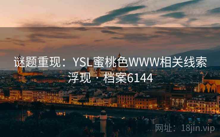 谜题重现:YSL蜜桃色WWW相关线索浮现 · 档案6144 谜题重现:YSL蜜桃色WWW相关线索浮现 · 档案6144